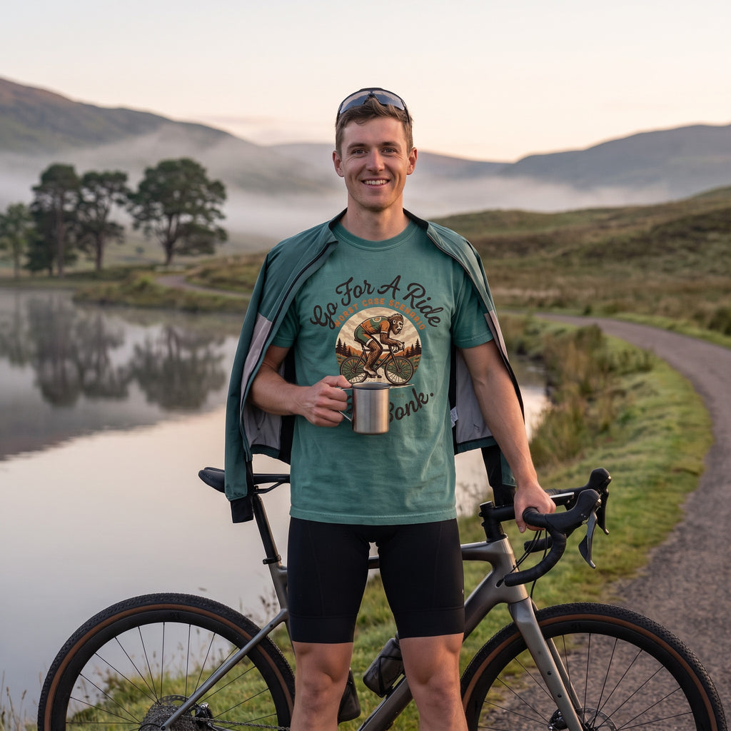 Go For A Ride Biker T‑Shirt — Seafoam lifestyle