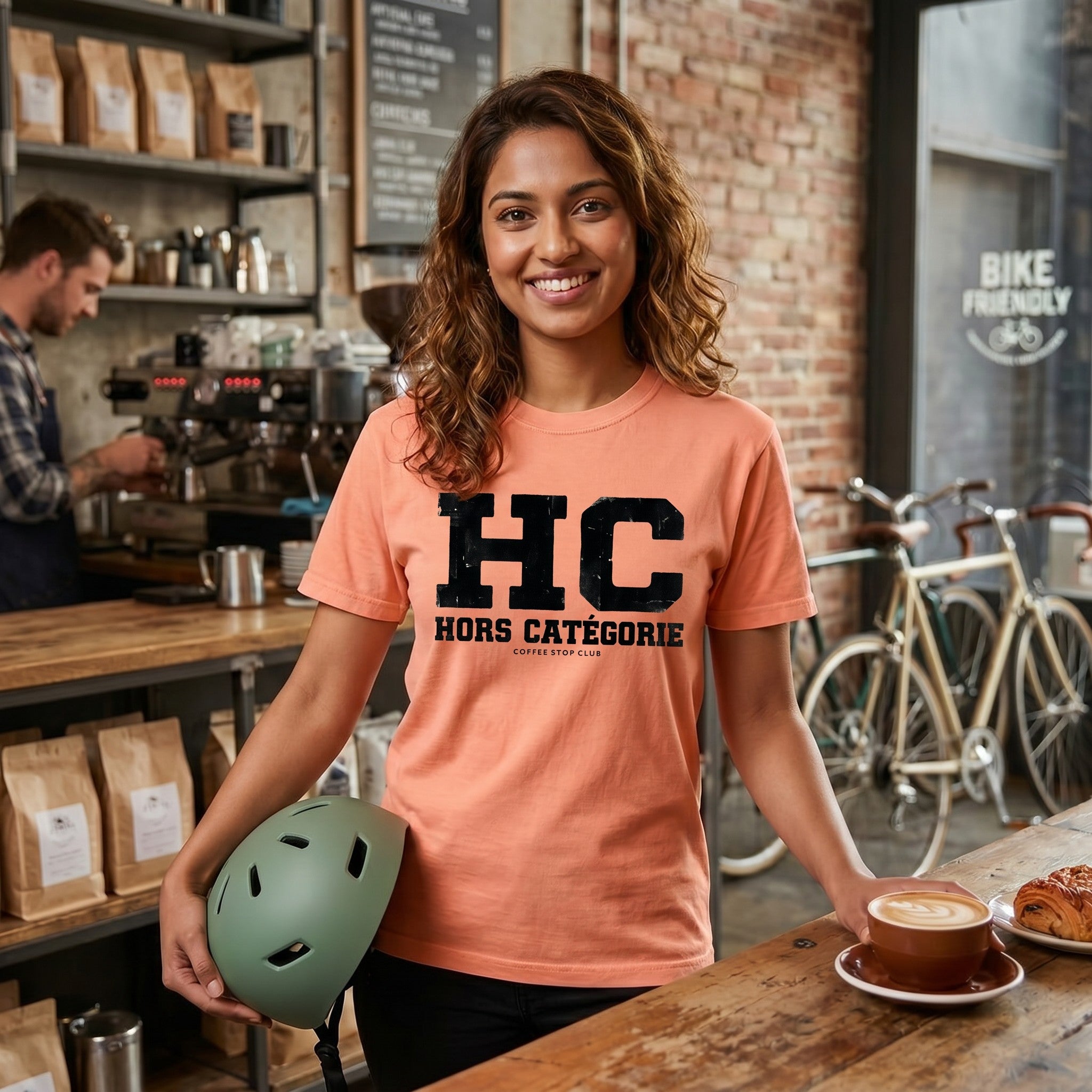 HC Hors Catégorie Tour T‑Shirt — Terracotta lifestyle