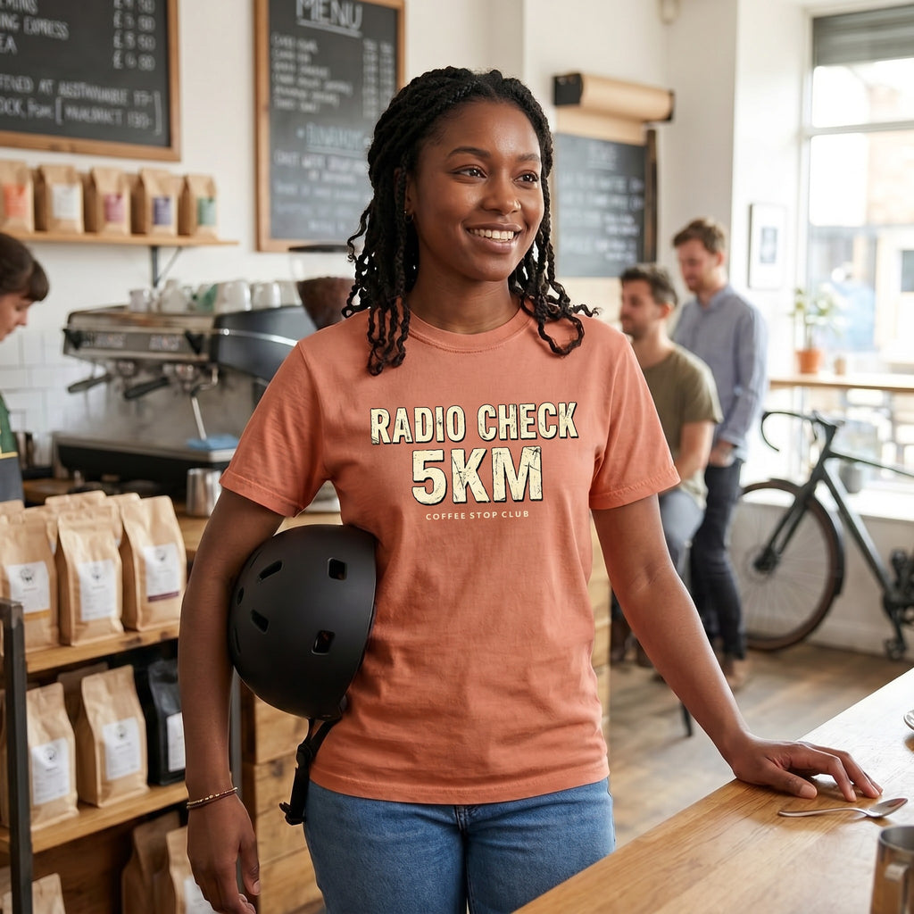Radio Check 5Km Tour T‑Shirt — Terracotta lifestyle