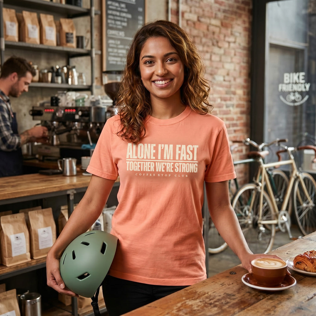 Alone I'm Fast T‑Shirt — Terracotta lifestyle