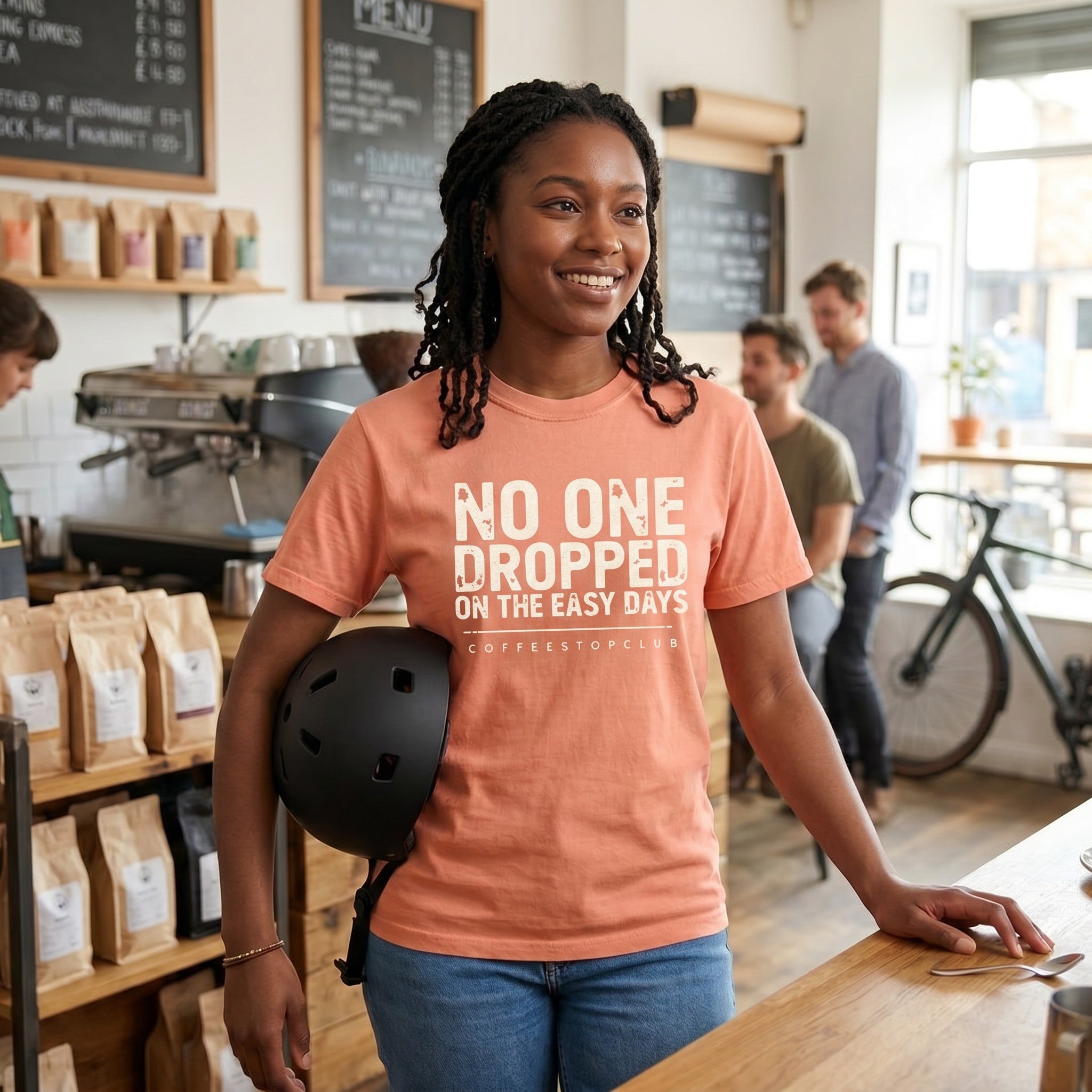 No-one Dropped T‑Shirt — Terracotta lifestyle