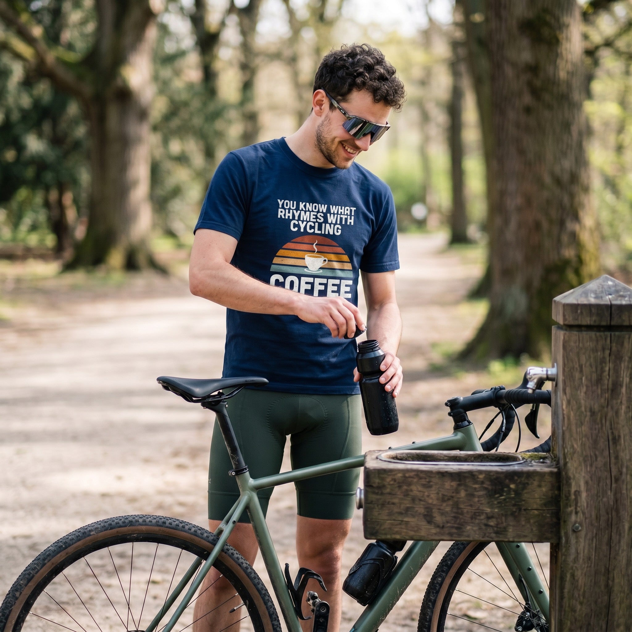 You Know What Rhymes With Cycling T-Shirt — True Navy lifestyle