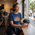 Here for the Coffee Stop T-Shirt — True Navy lifestyle