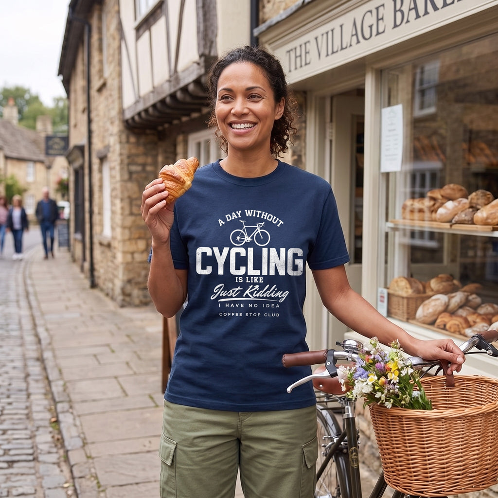 A Day Without Cycling Is Like Just Kidding Cycling T-Shirt — True Navy lifestyle