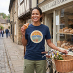 Wheel Base Cycling T-Shirt — True Navy lifestyle