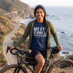 My FTP Is None Of Your Business Cycling T-Shirt — True Navy lifestyle