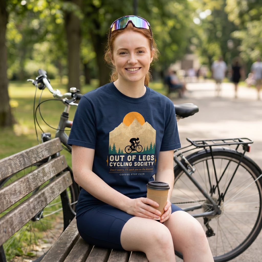 Out of Legs Cycling T-Shirt — True Navy lifestyle