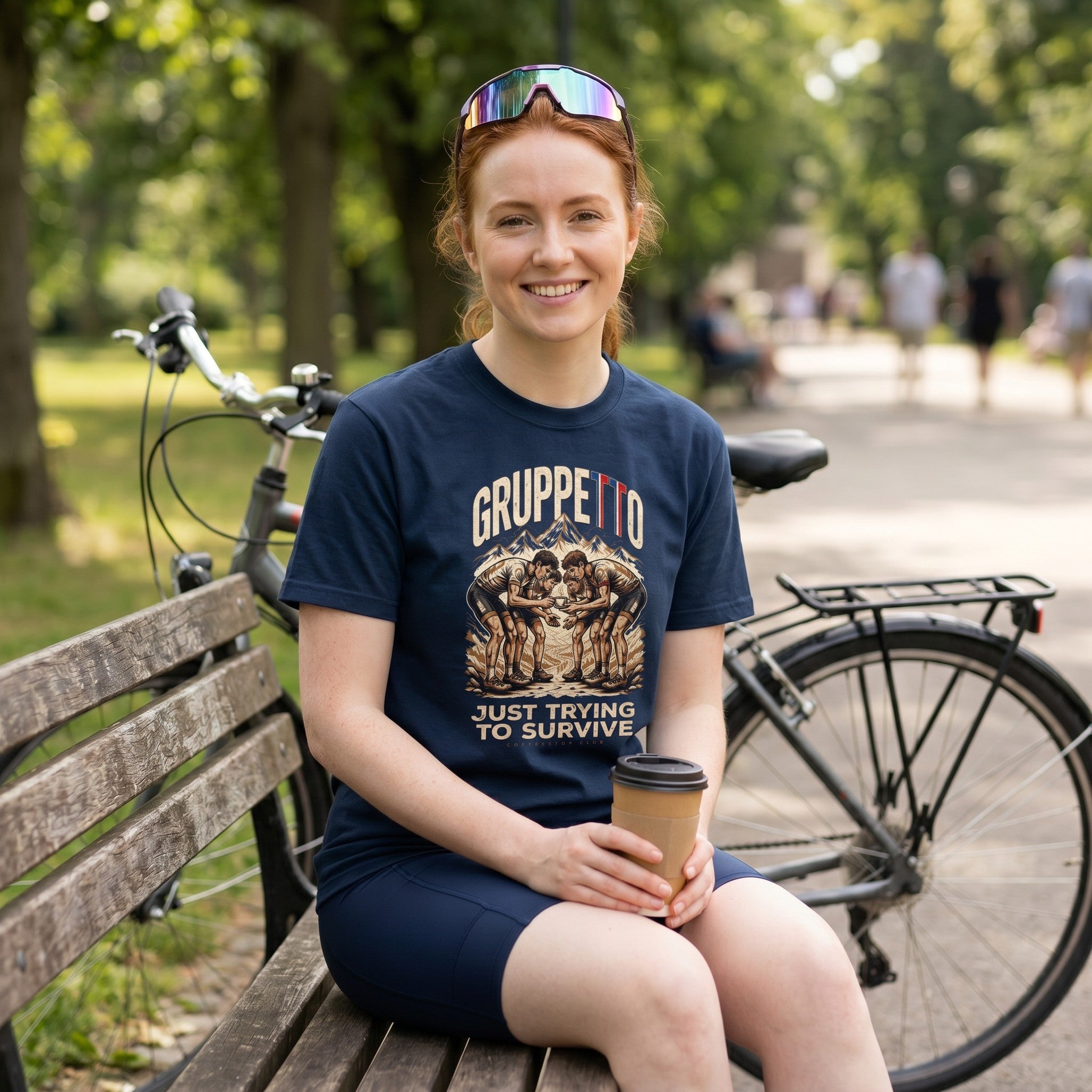 Gruppetto TdF Cycling T-Shirt — True Navy lifestyle