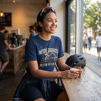 Nessie Surfaces Cycling T-Shirt — True Navy lifestyle