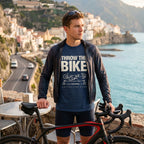 Throw The Bike Cycling T-Shirt — True Navy lifestyle