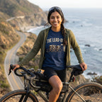 The Lead Out Cycling T-Shirt — True Navy lifestyle