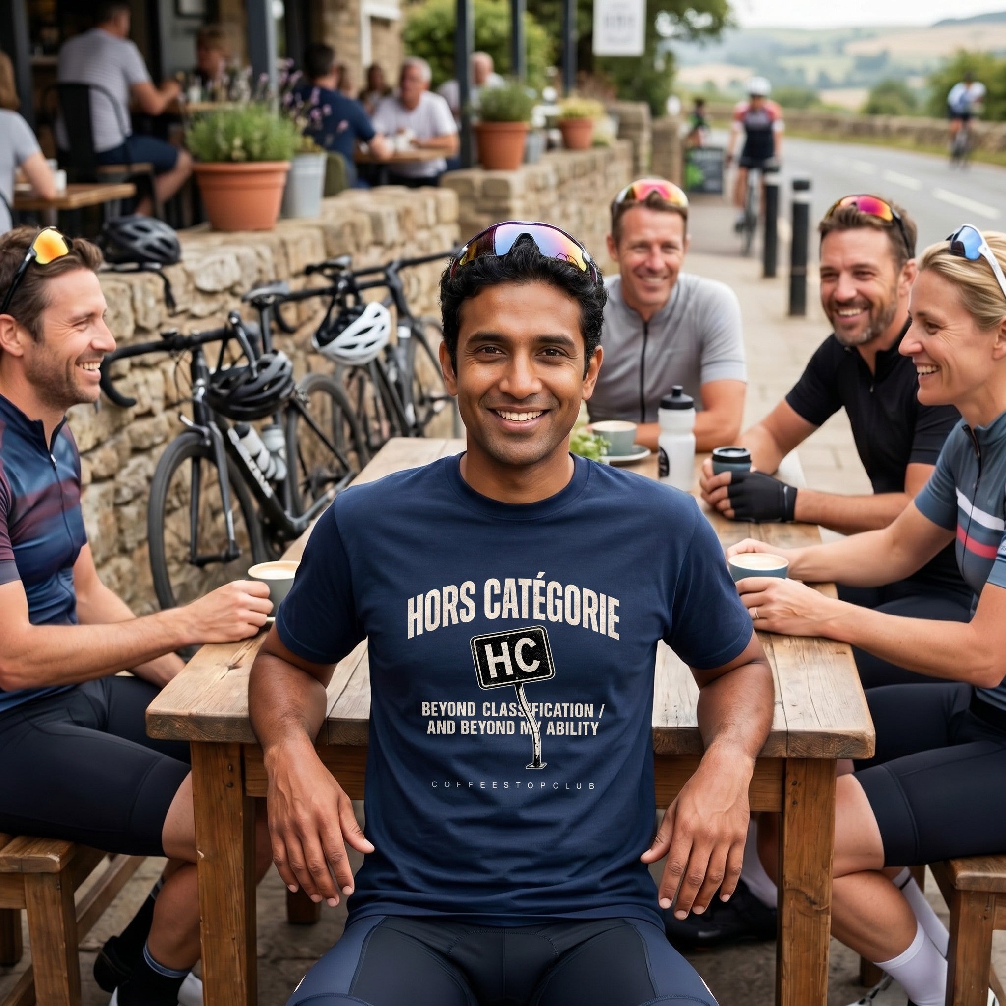 I'm Hors Catégorie Cycling T-Shirt — True Navy lifestyle