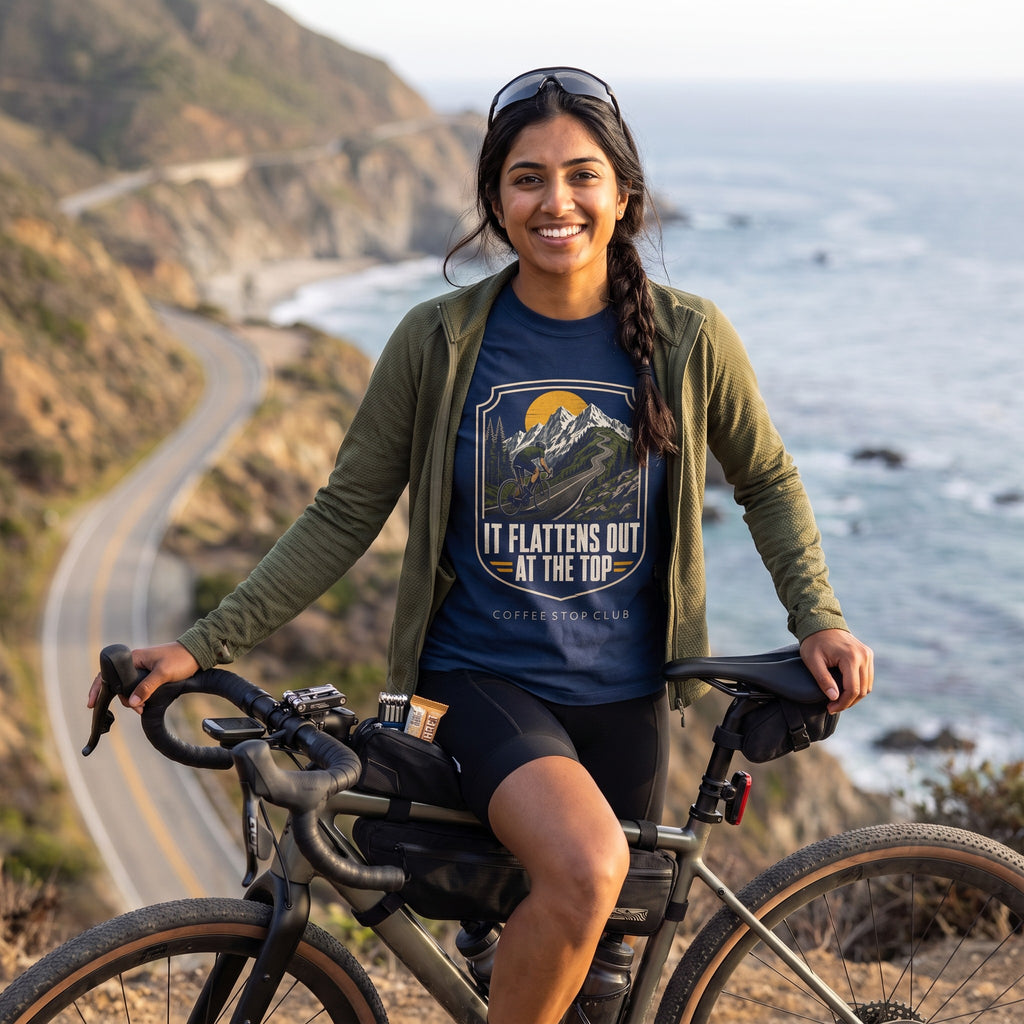 It Flattens Out Cycling T-Shirt — True Navy lifestyle