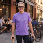 Destination Cycling T-Shirt — Violet lifestyle