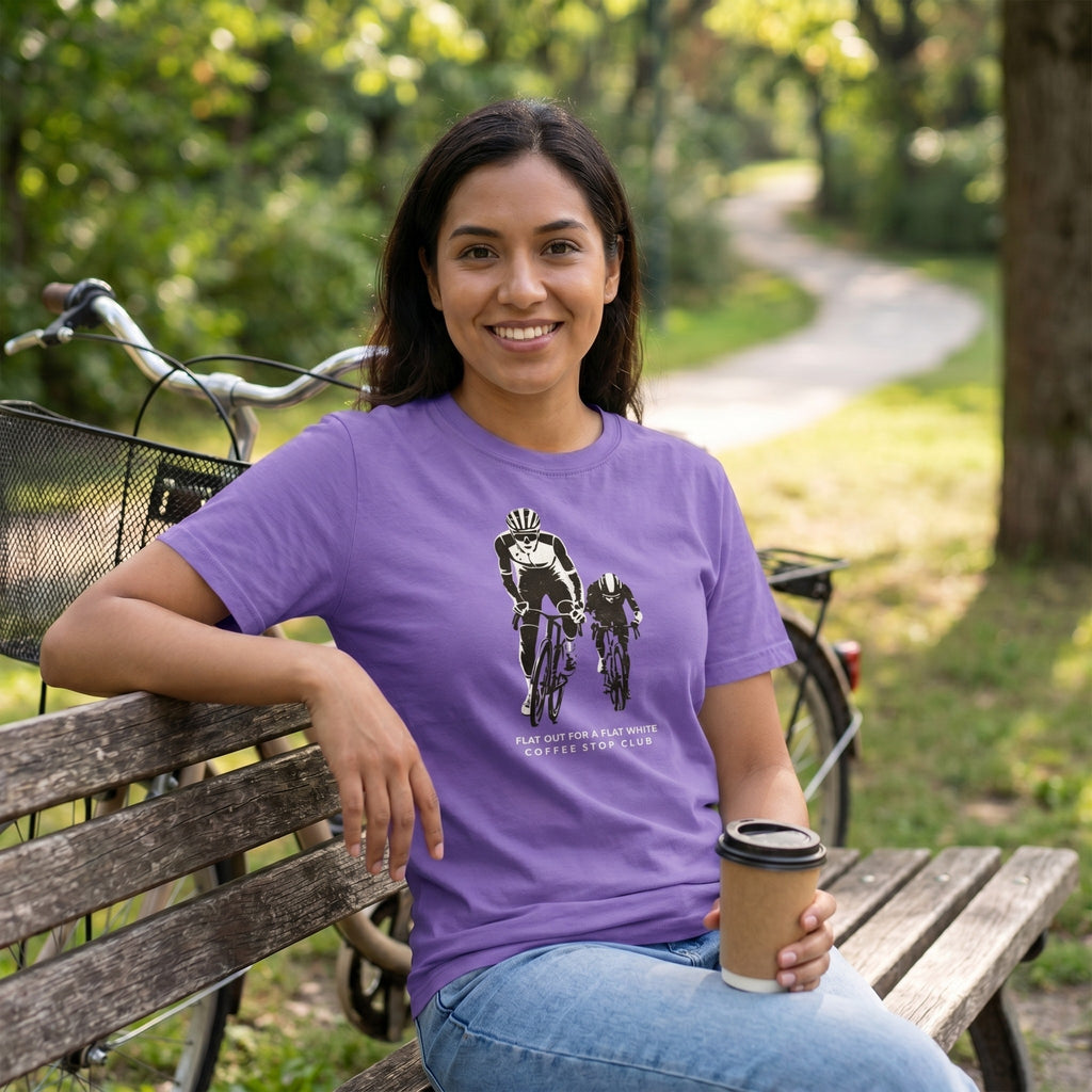 Flat Out 4 Flat White T-Shirt — Violet lifestyle
