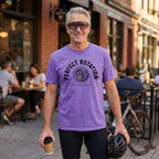 Perfect Rotation Cycling T-Shirt — Violet lifestyle