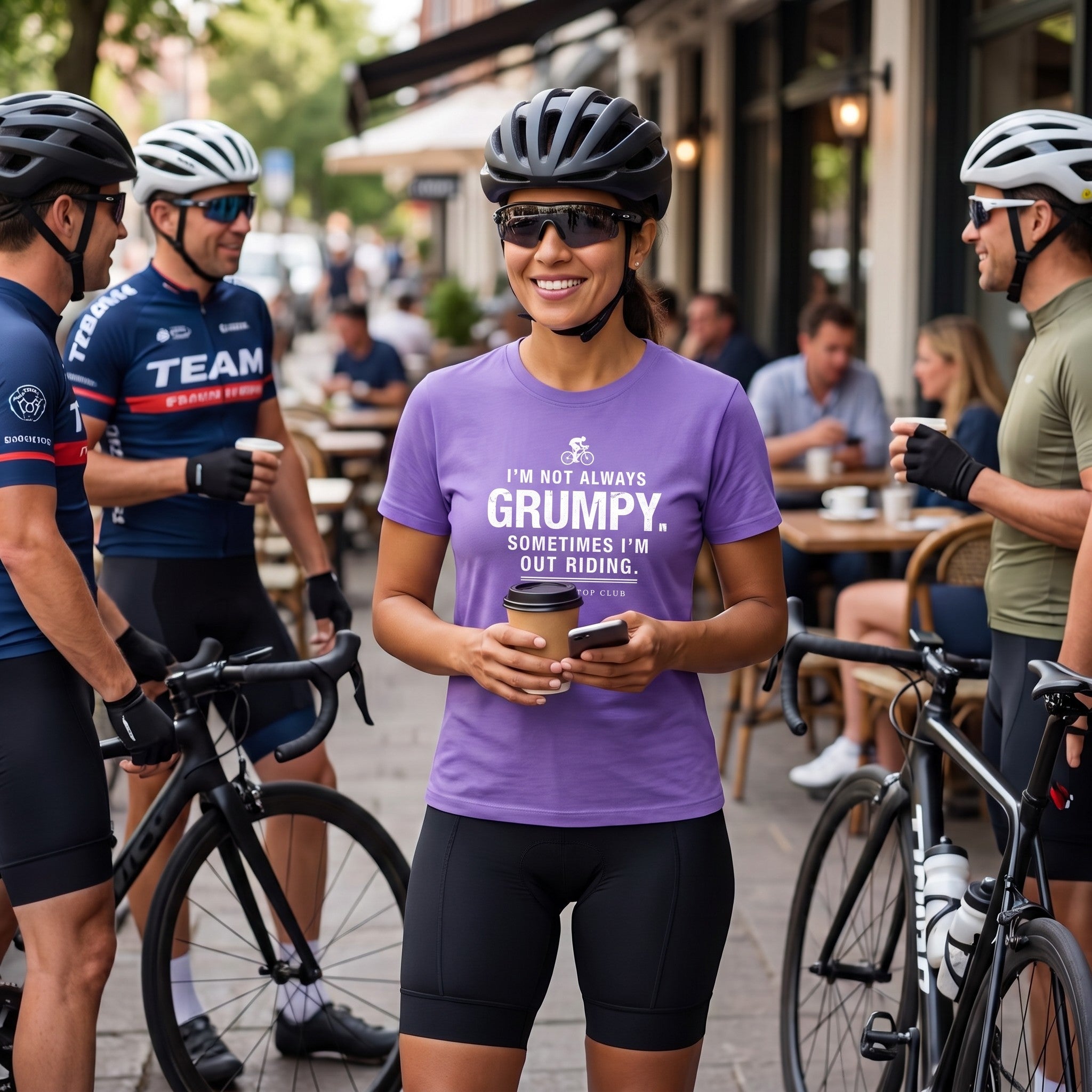 I'm Not Always Grumpy T-Shirt — Violet lifestyle