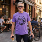 Good Coffee Stop Club T‑Shirt — Violet lifestyle