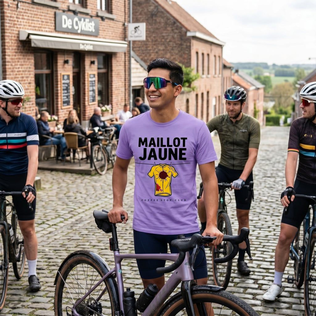 Yellow Jersey TdF Cyclist T-Shirt — Violet lifestyle