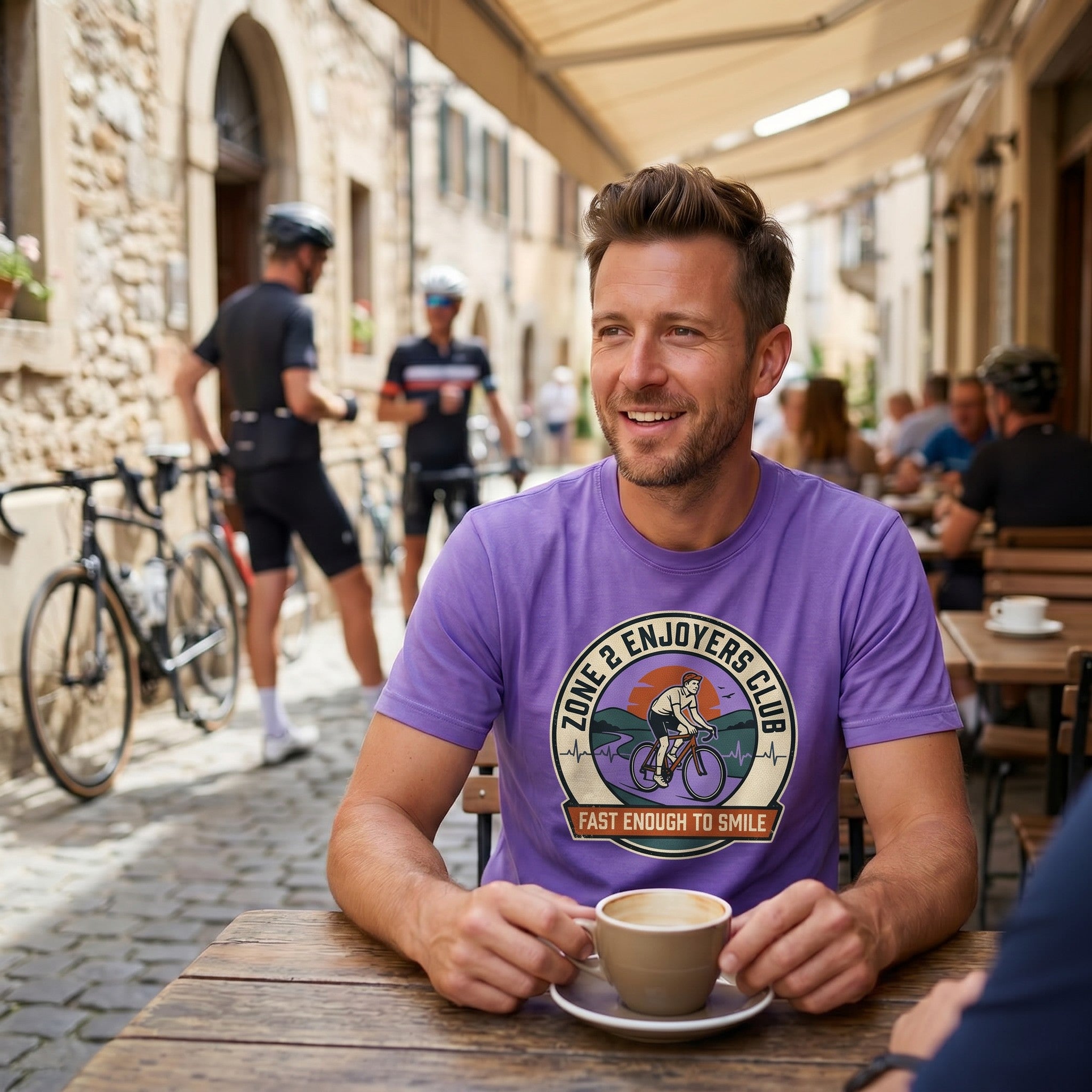Zone 2 Enjoyers T-Shirt — Violet lifestyle