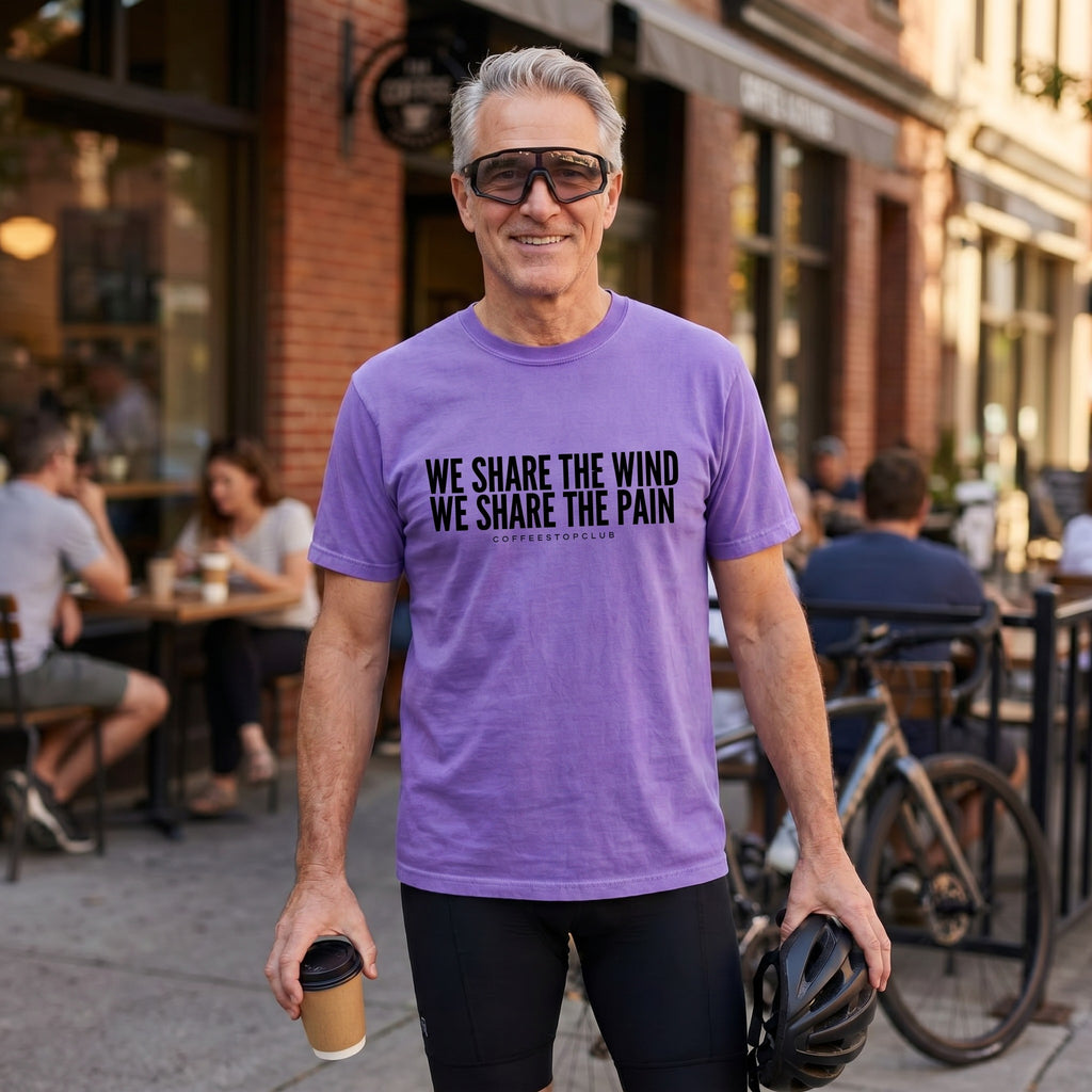 We Share the Wind T‑Shirt — Violet lifestyle