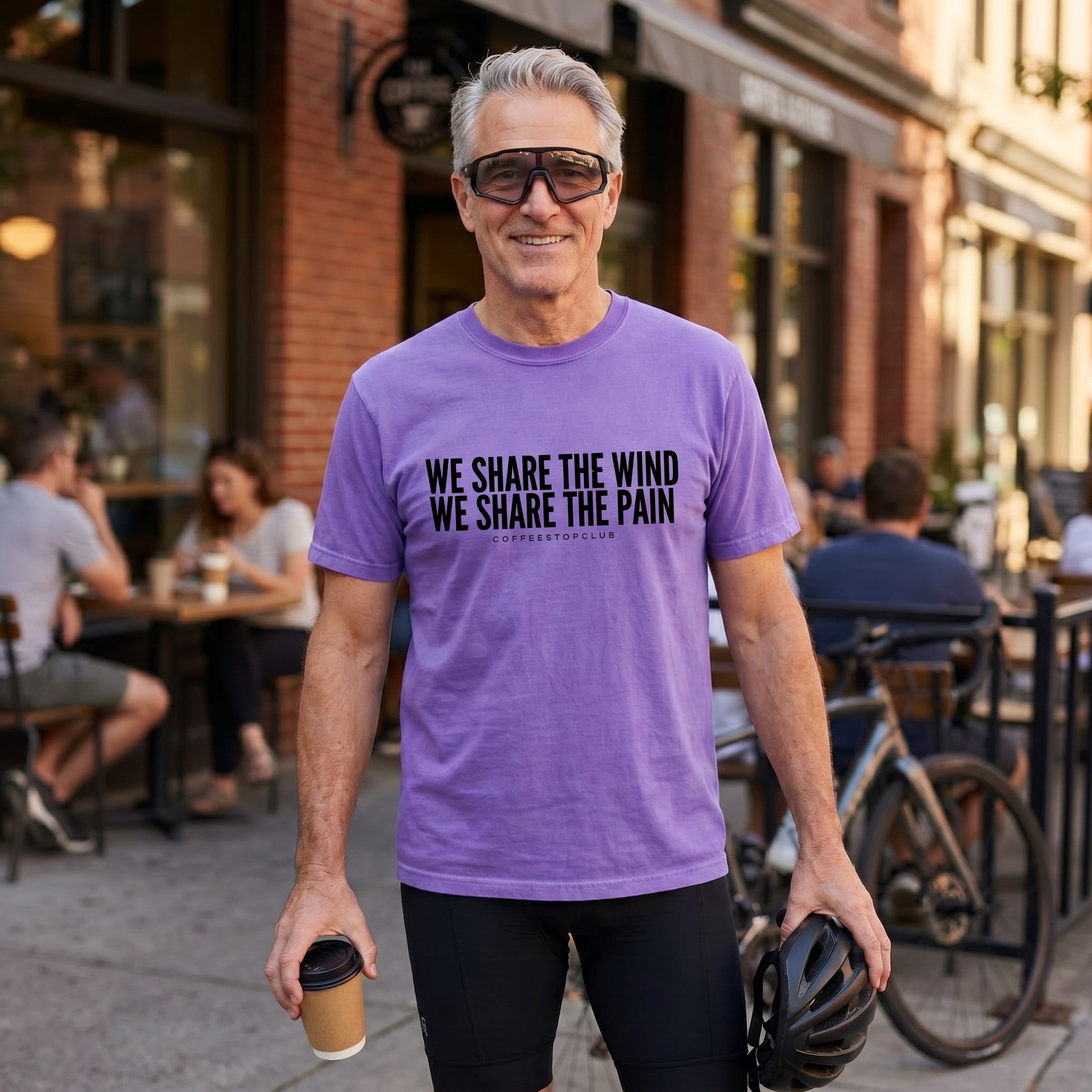 We Share the Wind T‑Shirt — Violet lifestyle