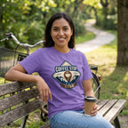 The Coffee Stop Club T‑Shirt — Violet lifestyle
