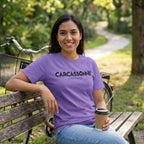 Carcassonne Cycle Tour T-Shirt — Violet lifestyle