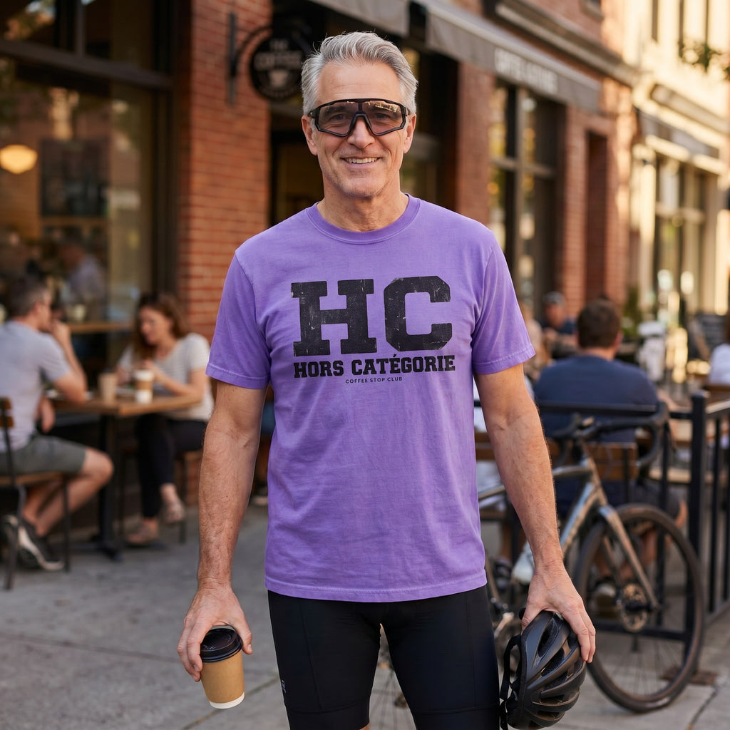 HC Hors Catégorie Tour T‑Shirt — Violet lifestyle