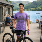 Wild Road Cyclist T-Shirt — Violet lifestyle