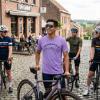 The Cake Gap Cyclist T-Shirt — Violet lifestyle