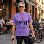 I May Be Slow Cyclist T-Shirt — Violet lifestyle