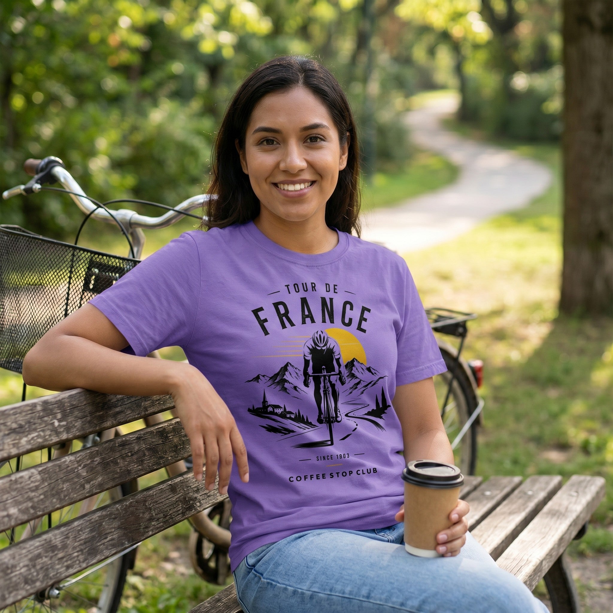 Tour de France CSC T-Shirt — Violet lifestyle