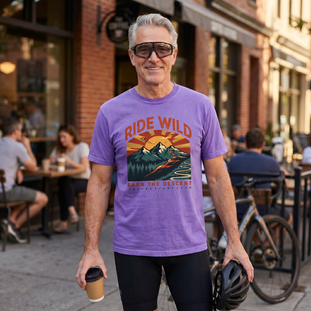Ride Wild Cycling T-Shirt — Violet lifestyle