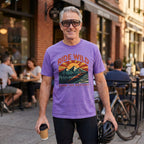 Ride Wild Cycling T-Shirt — Violet lifestyle