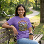 Never Pass a Café T‑Shirt — Violet lifestyle