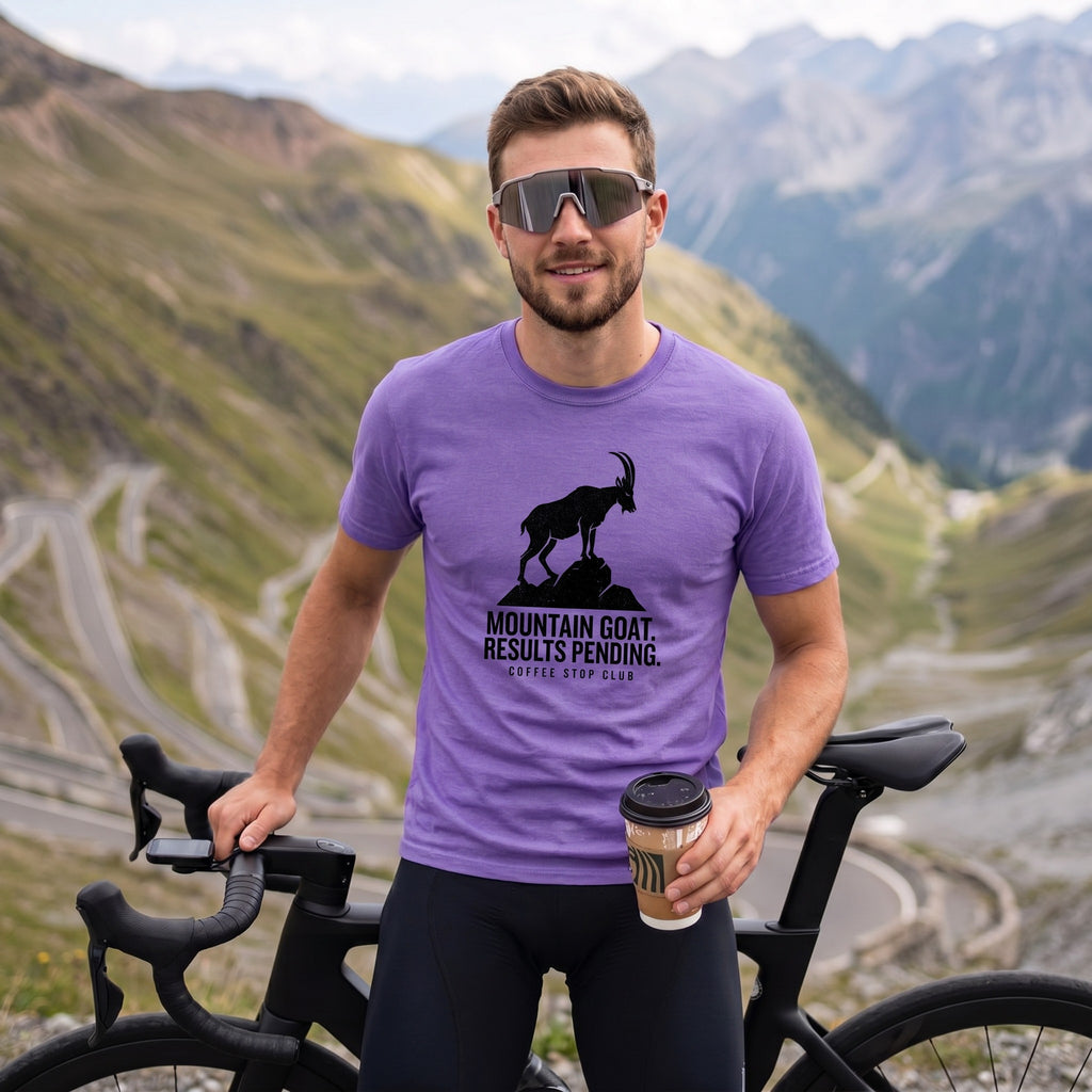 Mountain Goat Cycling T-Shirt — Violet lifestyle