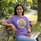 Wheel Base Cycling T-Shirt — Violet lifestyle