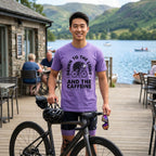 Drawn to the Light Cyclist T-Shirt — Violet lifestyle