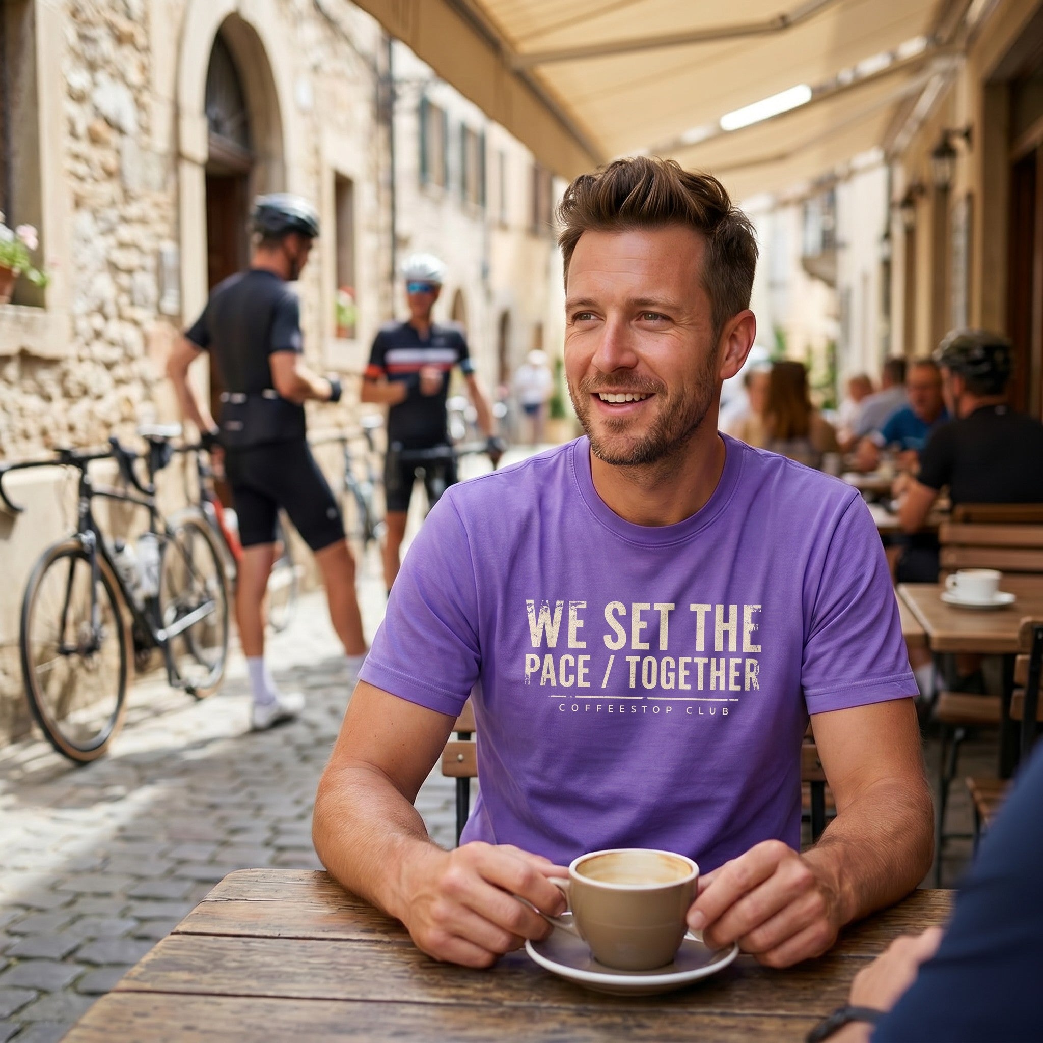 We Set The Pace T‑Shirt — Violet lifestyle