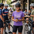 Climb For Coffee T‑Shirt — Violet lifestyle