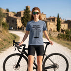 Maillot Croissant Cyclist T-Shirt — Washed Denim lifestyle