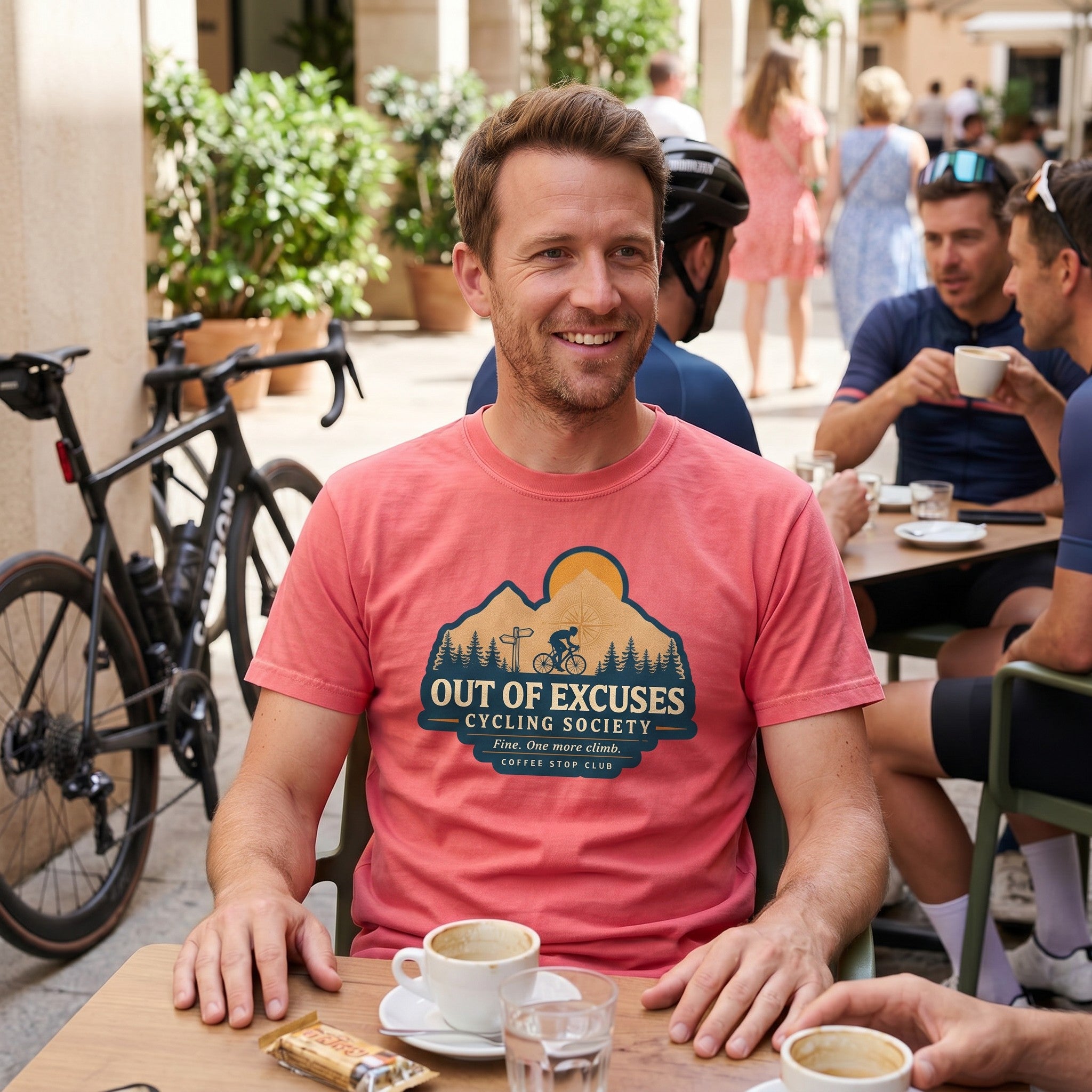 Out of Excuses Cyclist T-Shirt — Watermelon lifestyle
