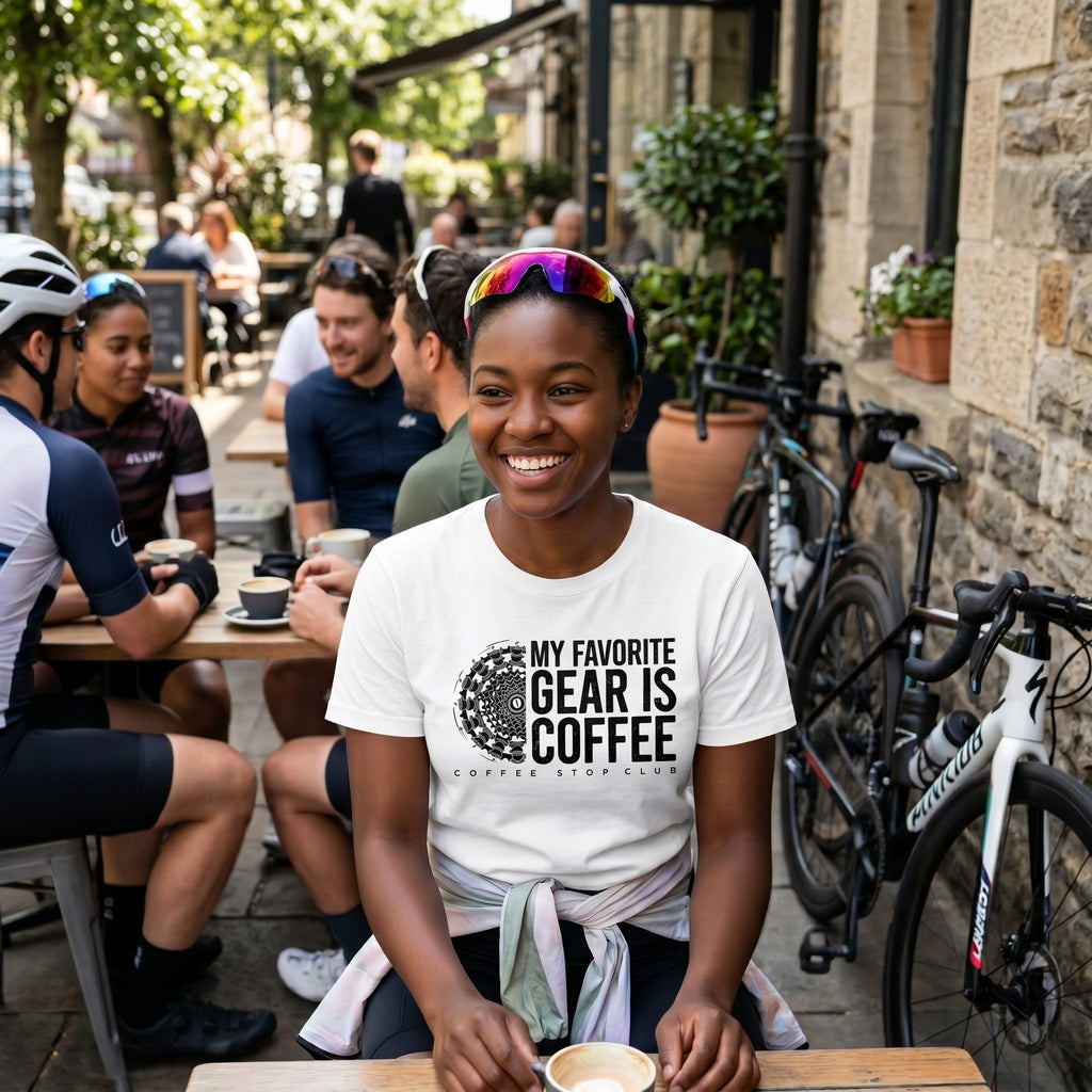 Favorite Gear is Coffee T-Shirt — White lifestyle