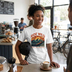 Ride Wild Cycling T-Shirt — White lifestyle