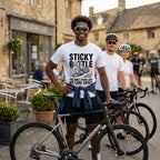 Sticky Bottle TdF Cycling T-Shirt — White lifestyle