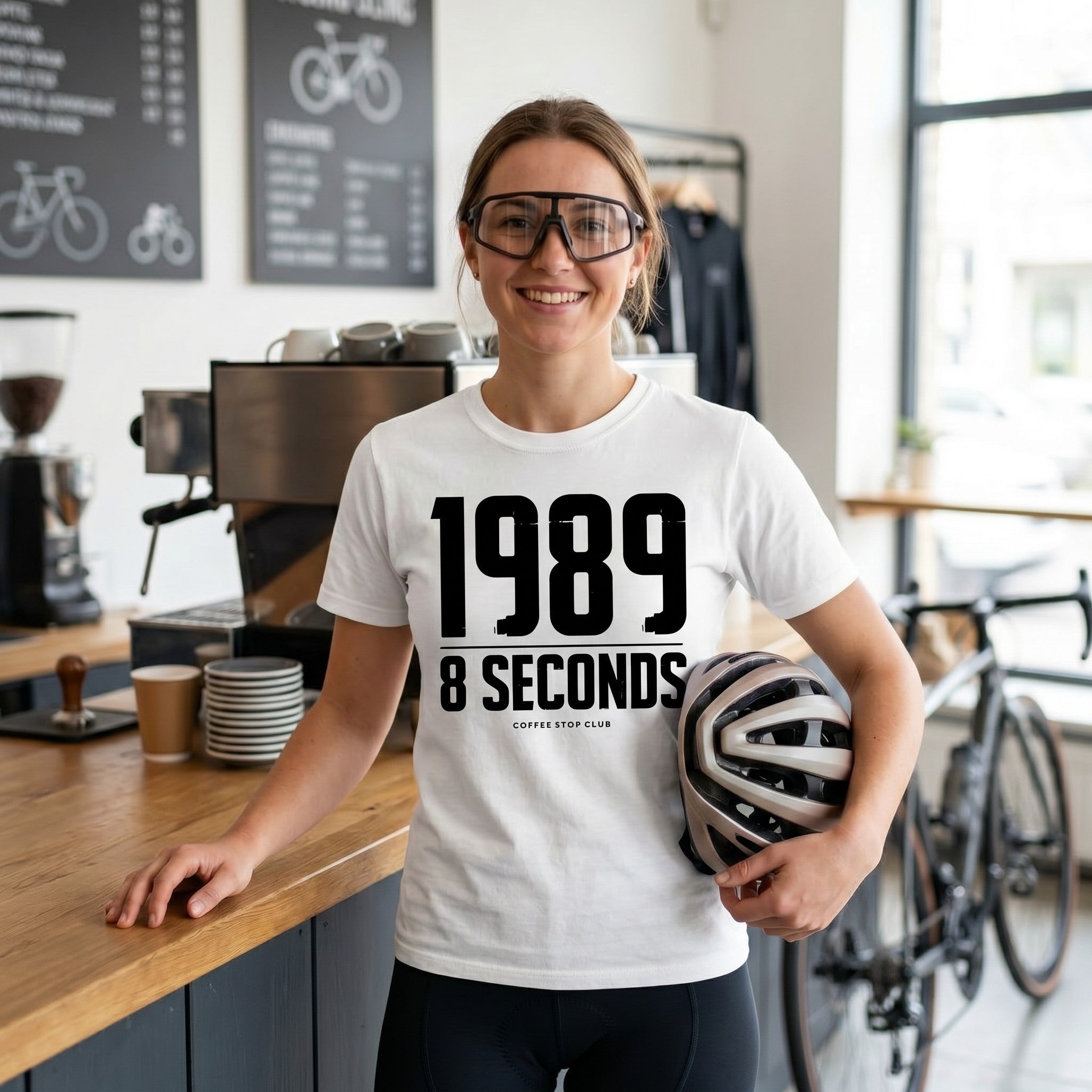1989 in 8 Seconds T-Shirt — White lifestyle