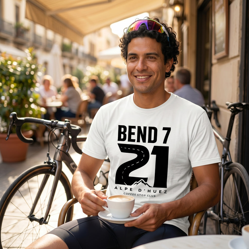 Bend 7 L'Alpe T-Shirt — White lifestyle
