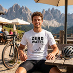 Zero Watts Cycling T-Shirt — White lifestyle