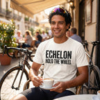 Echelon Hold the Wheel Tour T-Shirt — White lifestyle
